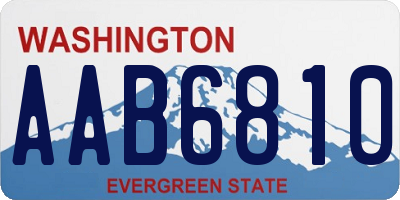 WA license plate AAB6810