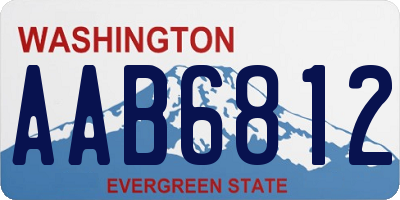 WA license plate AAB6812