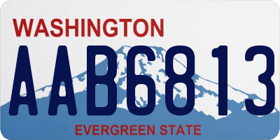 WA license plate AAB6813