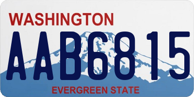 WA license plate AAB6815
