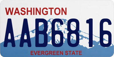WA license plate AAB6816