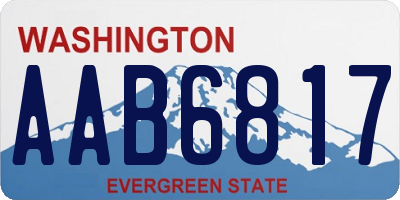 WA license plate AAB6817
