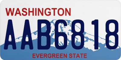 WA license plate AAB6818