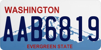 WA license plate AAB6819