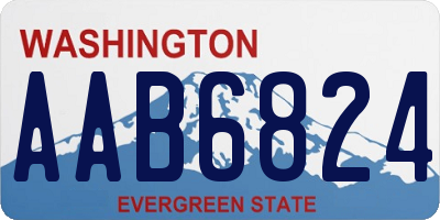 WA license plate AAB6824