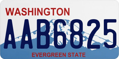 WA license plate AAB6825