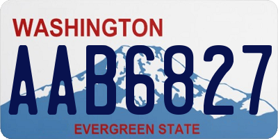 WA license plate AAB6827