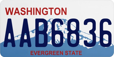 WA license plate AAB6836