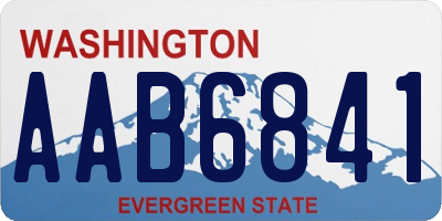 WA license plate AAB6841