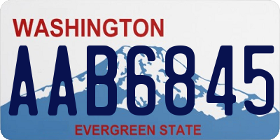 WA license plate AAB6845