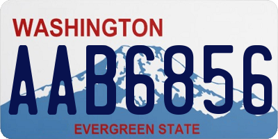 WA license plate AAB6856