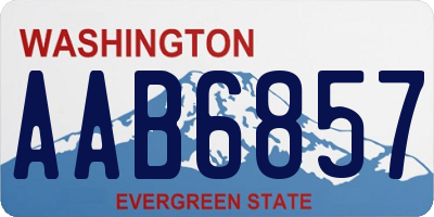 WA license plate AAB6857