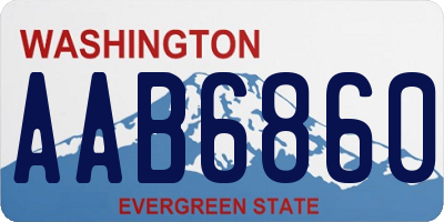 WA license plate AAB6860