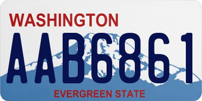 WA license plate AAB6861