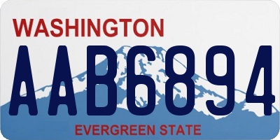 WA license plate AAB6894
