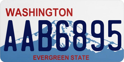 WA license plate AAB6895