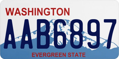 WA license plate AAB6897