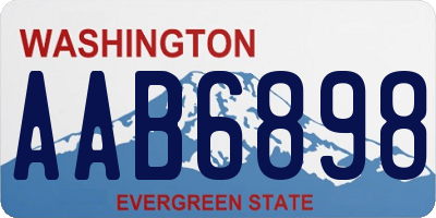 WA license plate AAB6898