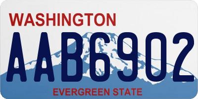 WA license plate AAB6902
