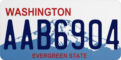 WA license plate AAB6904
