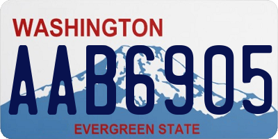 WA license plate AAB6905