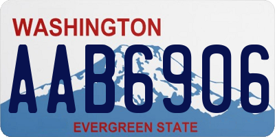 WA license plate AAB6906