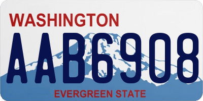 WA license plate AAB6908