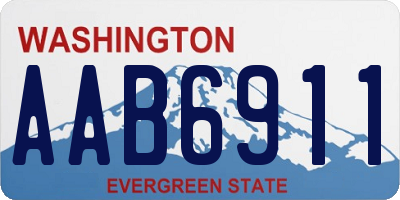 WA license plate AAB6911