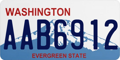 WA license plate AAB6912