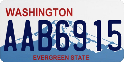 WA license plate AAB6915