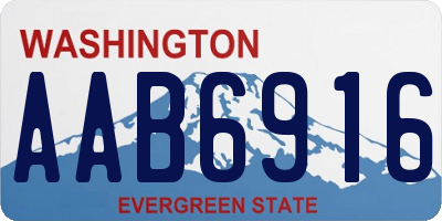 WA license plate AAB6916