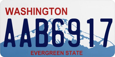 WA license plate AAB6917