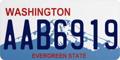 WA license plate AAB6919