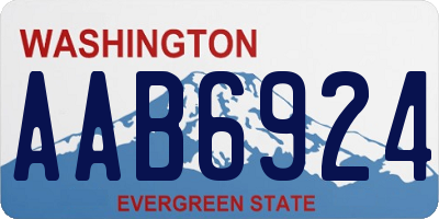 WA license plate AAB6924