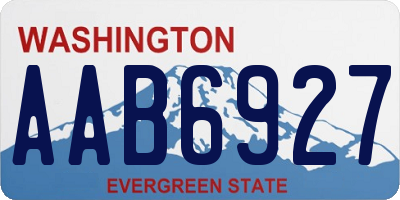 WA license plate AAB6927