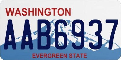 WA license plate AAB6937