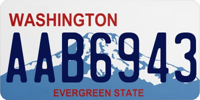 WA license plate AAB6943