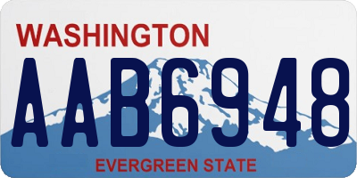 WA license plate AAB6948