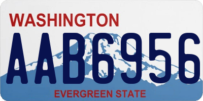 WA license plate AAB6956