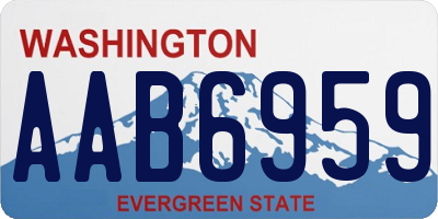 WA license plate AAB6959