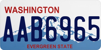 WA license plate AAB6965