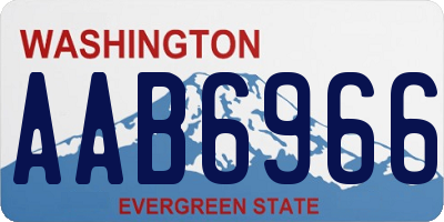 WA license plate AAB6966