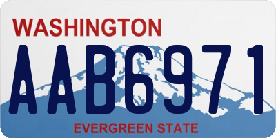 WA license plate AAB6971
