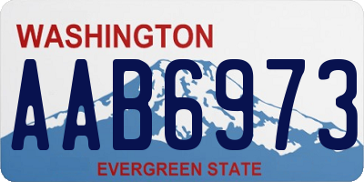 WA license plate AAB6973