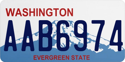 WA license plate AAB6974