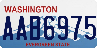 WA license plate AAB6975