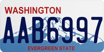 WA license plate AAB6997