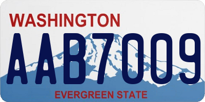 WA license plate AAB7009