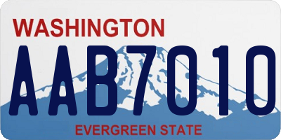 WA license plate AAB7010