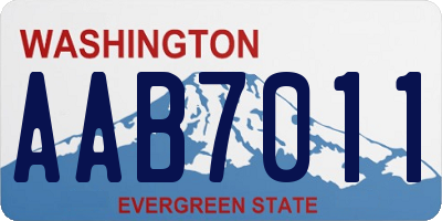WA license plate AAB7011
